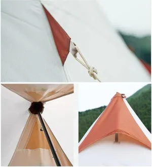 NIEH Family Camping Tent Large Double Layer Pyramid Tent Camping Mongolian Yurt Tent for Picnic Festival Beautiful Scenery