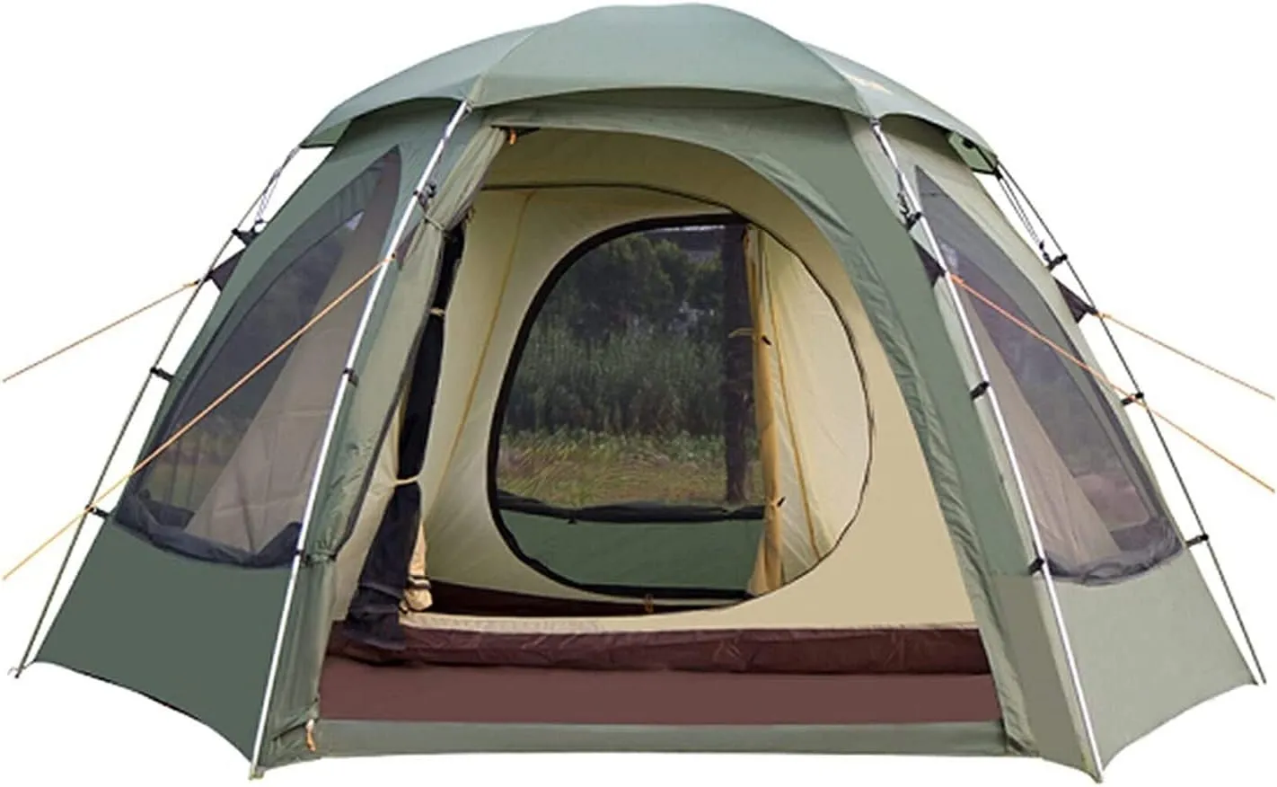 NIEH Tent Camping Tent 4 Person Easy Set Up with Big Mesh Windows Waterproof Double Layer Instant Tent for Family Hiking Outdoor