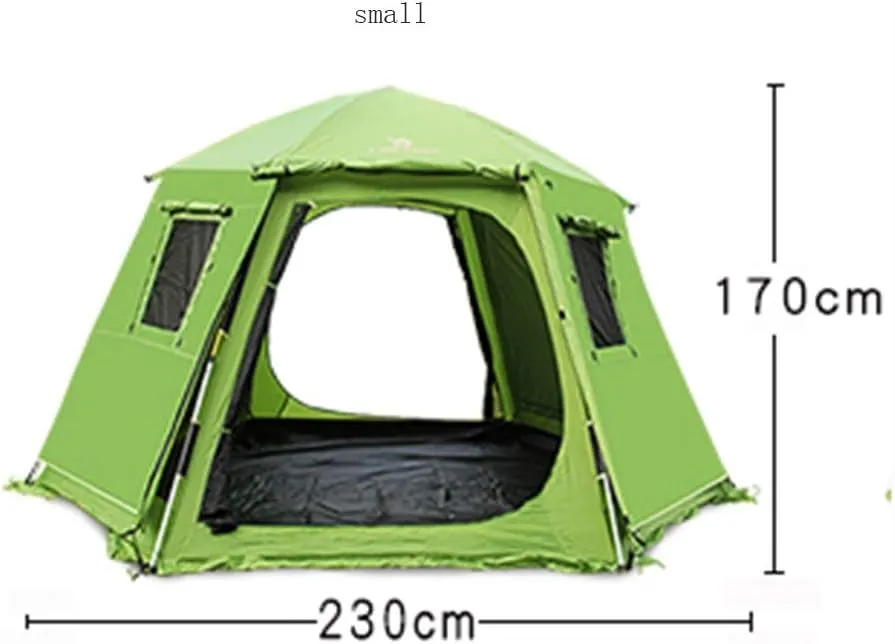 NIEH Tent Outdoor 3-4 People Fully Automatic Two-Bedroom one Hall Wild 5-6-8 People Camping Camping Supplies Thick Rainproof pop-up Large Camping Tent Cabin Beach Tent Quick Installation waterproo