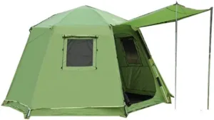 NIEH Tent Outdoor 3-4 People Fully Automatic Two-Bedroom one Hall Wild 5-6-8 People Camping Camping Supplies Thick Rainproof pop-up Large Camping Tent Cabin Beach Tent Quick Installation waterproo