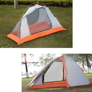 NIEH Tent Windproof Waterproof Camping Tent Outdoor Tent, Single Double Aluminum Pole Camping Anti-Storm Rain Camping/Four Seasons Riding Equipment Tent Outdoor Camping Supplies Easy Large Capacity