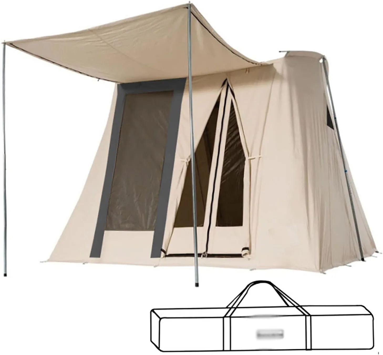 NIEH Tents for Camping with Porch, Large Tent 4~8 Person, Family Cabin Tents, Waterproof,Double Layer,Big Tent for Outdoor, Picnic, Camping, Family, Friends Gathering