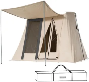 NIEH Tents for Camping with Porch, Large Tent 4~8 Person, Family Cabin Tents, Waterproof,Double Layer,Big Tent for Outdoor, Picnic, Camping, Family, Friends Gathering