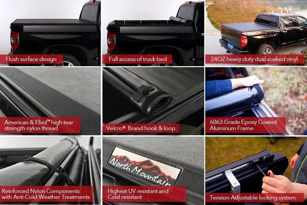 North Mountain Soft Vinyl Roll-up Tonneau Cover