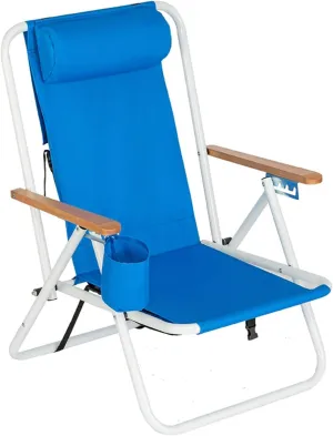 Ochine Folding Beach Chair Portable Camping Chair, Foldable Backpack Beach Chair Outdoor Beach Portable Lawn Chair Camping Chair Beach Chair for Beach Sand Camping Lawn Concert Travel Festival
