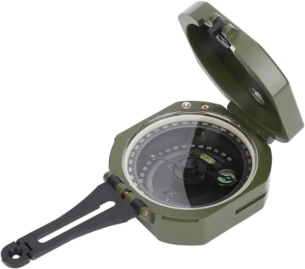Official US Military Phosphorescent Accurate Hand Held Compasses with Pouch | Impact Resistant & Waterproof Compasses for Hiking Camping Navigation Survival Backpacking Orienteering