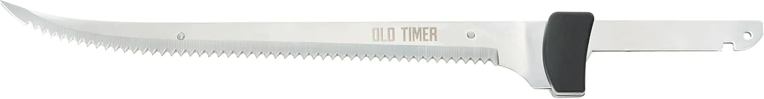 Old Timer Li-Ion Cordless and 110V Electric Fillet Knives with 8in Fully Serrated S.S. Blades, Trigger Lock, Classic Fillet Knife Cut, and Self Draining Carry Case for Fishing, Filleting, and Outdoors