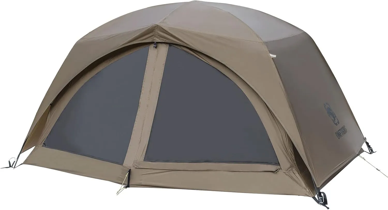 OneTigris SCAENA Backpacking Tent, Lightweight Bushcraft Shelter with Mesh Gear Loft & Footprint, Heavy Duty Double Layer Freestanding 2 Person Tent for Camping, Hiking, Bushcraft, Mountaineering