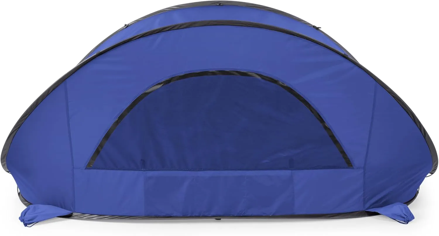 ONIVA - A Picnic Time brand - Manta Portable Beach Tent - Pop Up Tent - Beach Sun Shelter Pop Up, (Blue with Gray Accents)