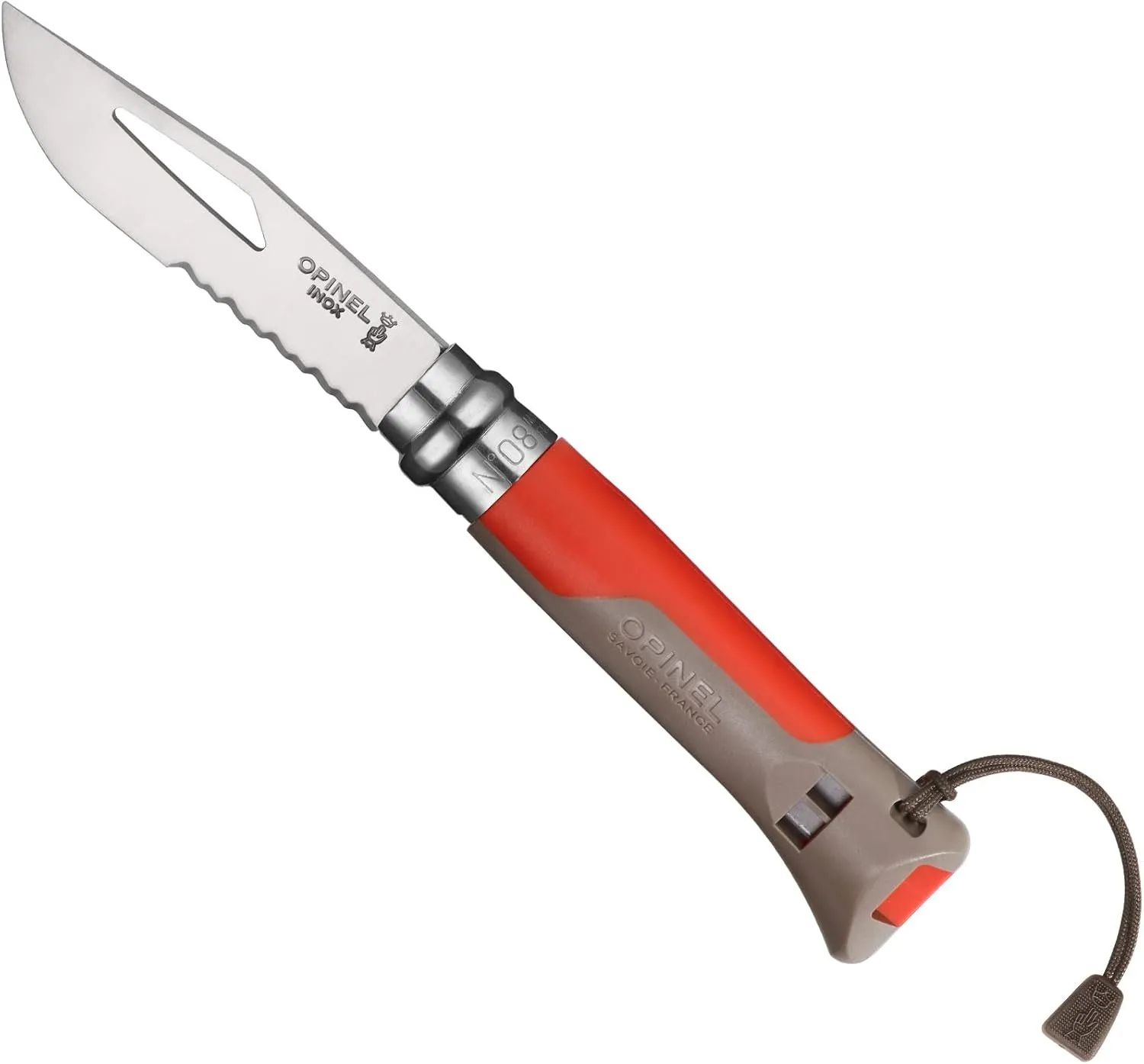 Opinel No.8 Outdoor - Stainless Steel Knife and Survival Tool