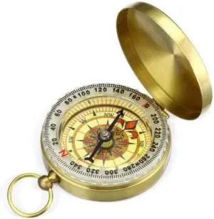 Orca INTERNATIONAL CO.Brass Nautical Compass Brass Pocket Glow in The Dark Military Survival Compass for Outdoor Camping Hiking