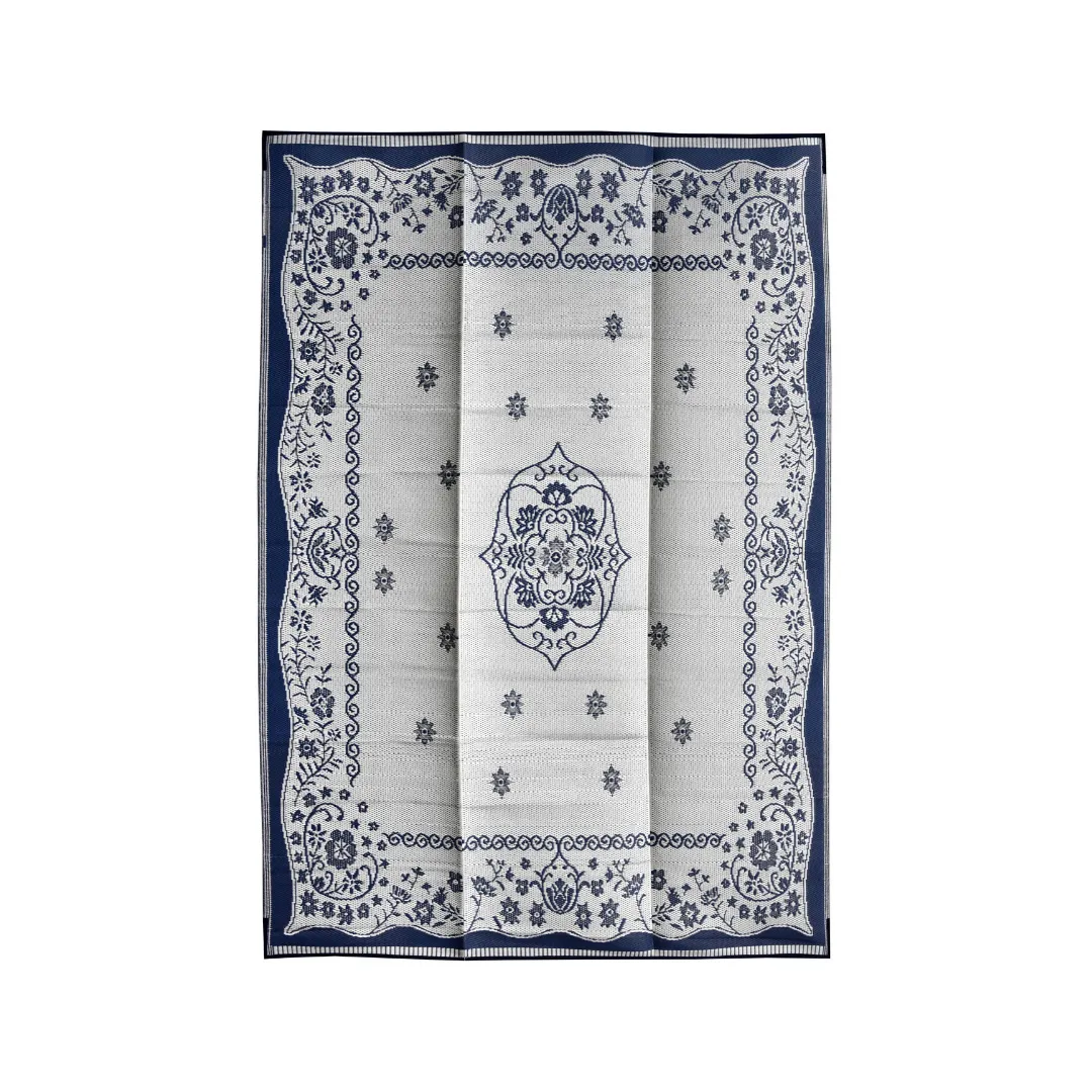Oriental Blue & White Foldable Waterproof Sleeping Mat for Camping - 270x360 CM