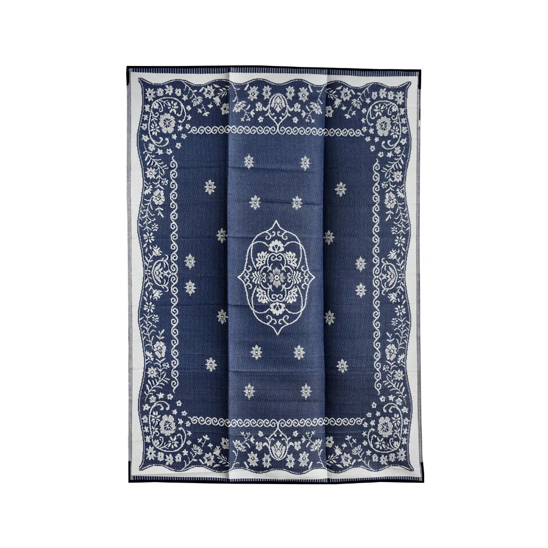 Oriental Blue & White Foldable Waterproof Sleeping Mat for Camping - 270x360 CM