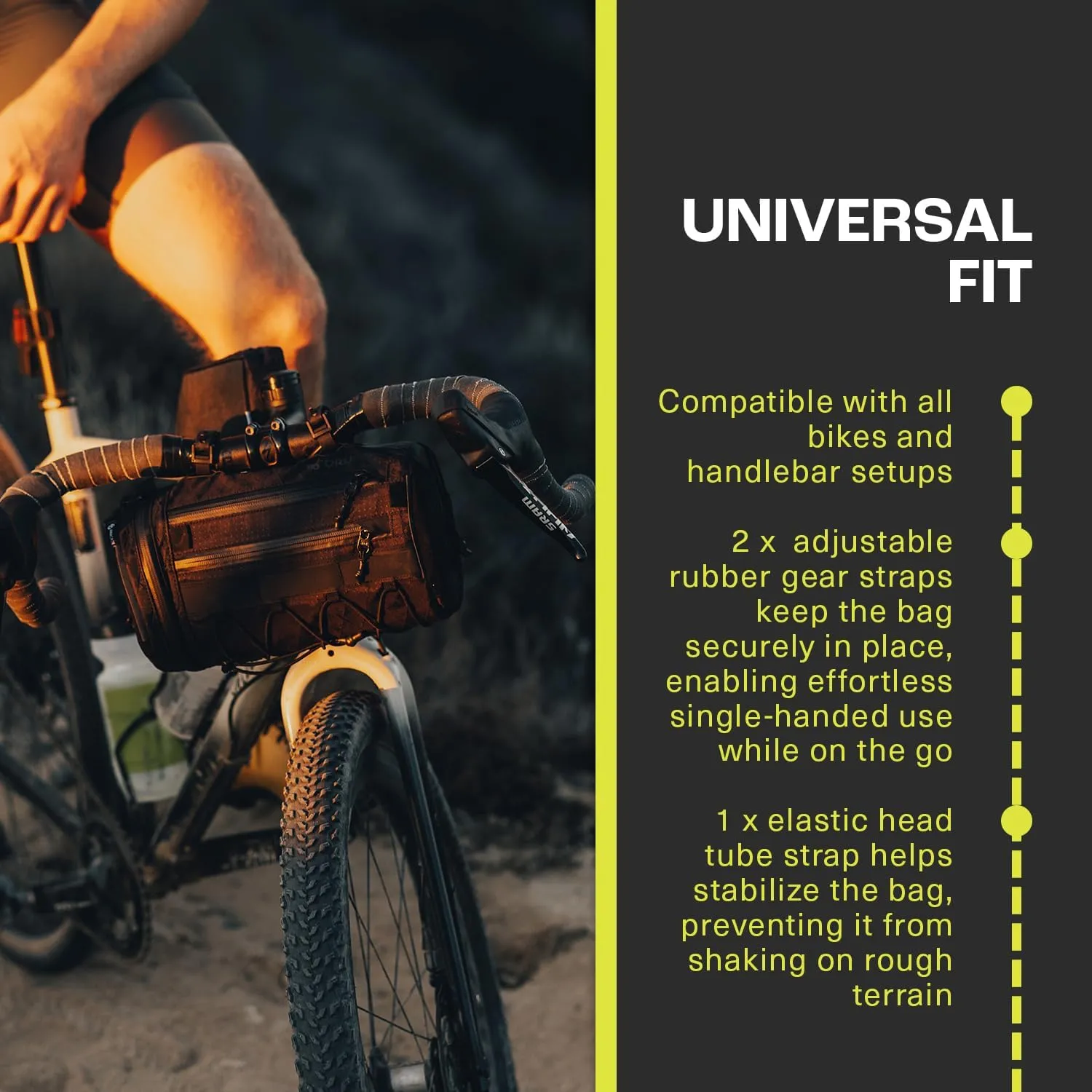 ORUCASE Smuggler HC Bike Handlebar Bag - Waterproof Bike Bags for Bicycles - Insulated Storage Bicycle Bag - Durable Front Bike Pouch - 3 L - Glaucous