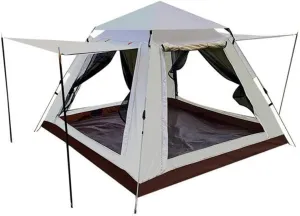 Outdoor Automatic Quick Open Tent, Waterproof Family Camping Tent with Rainfly & Carrying Bag, Instant Setup