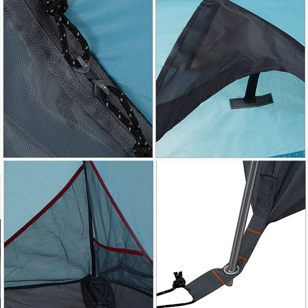 Outdoor Backpack Tent 3-Season Winter Tent 4 Persons Double Layer Camping Tent Backpacking Tent for Camping Hiking Travel Climbing Night Cat Camping Tent