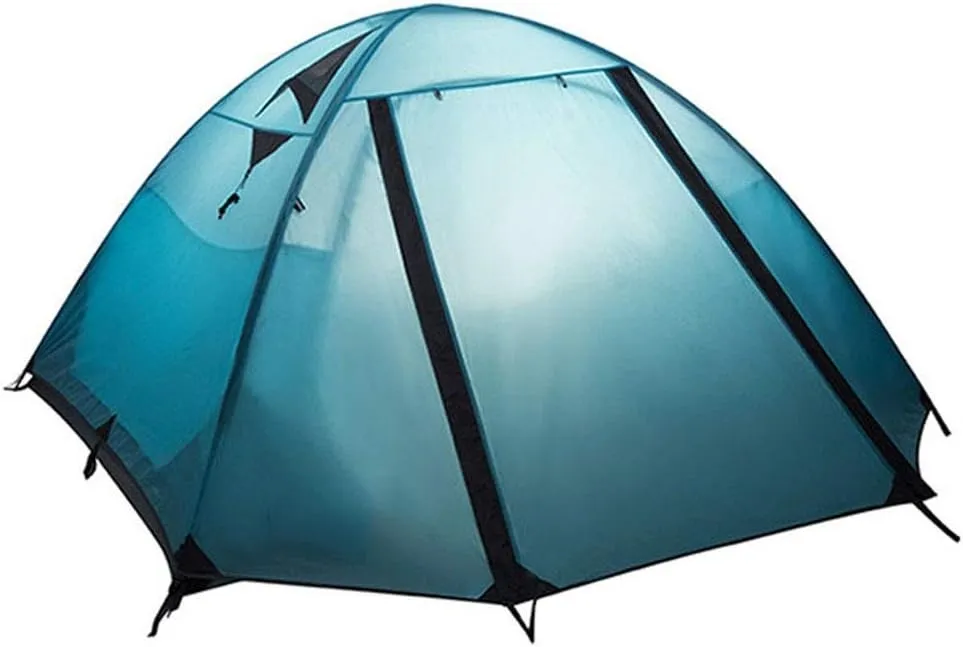 Outdoor Backpack Tent 3-Season Winter Tent 4 Persons Double Layer Camping Tent Backpacking Tent for Camping Hiking Travel Climbing Night Cat Camping Tent