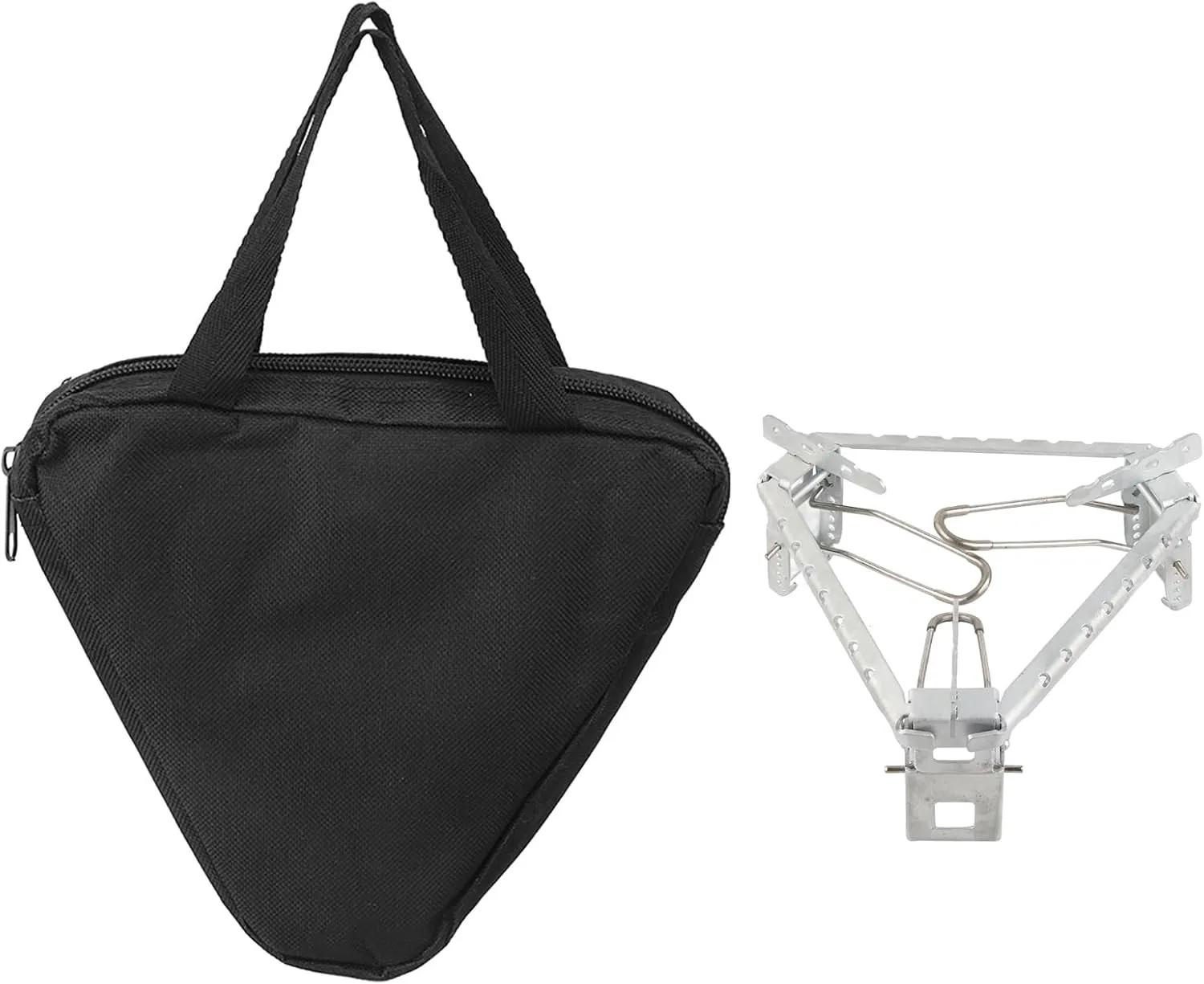 Outdoor Camping Accessory, Foldable Gas Stove Pot Rack and Fuel Grill Tripod, Triangle Stand Cook for Camping and Outdoor Cooking, Genericcbi7xen3t2