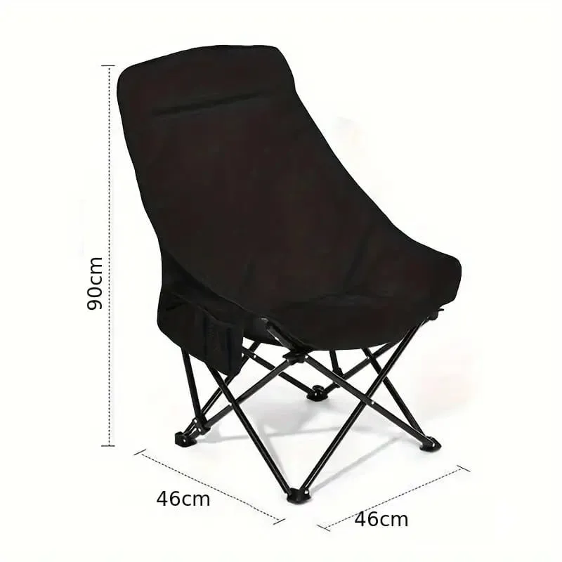 Outdoor Camping Chair, Reclining Foldable Lawn Chair