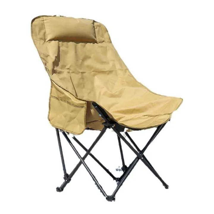 Outdoor Camping Chair, Reclining Foldable Lawn Chair