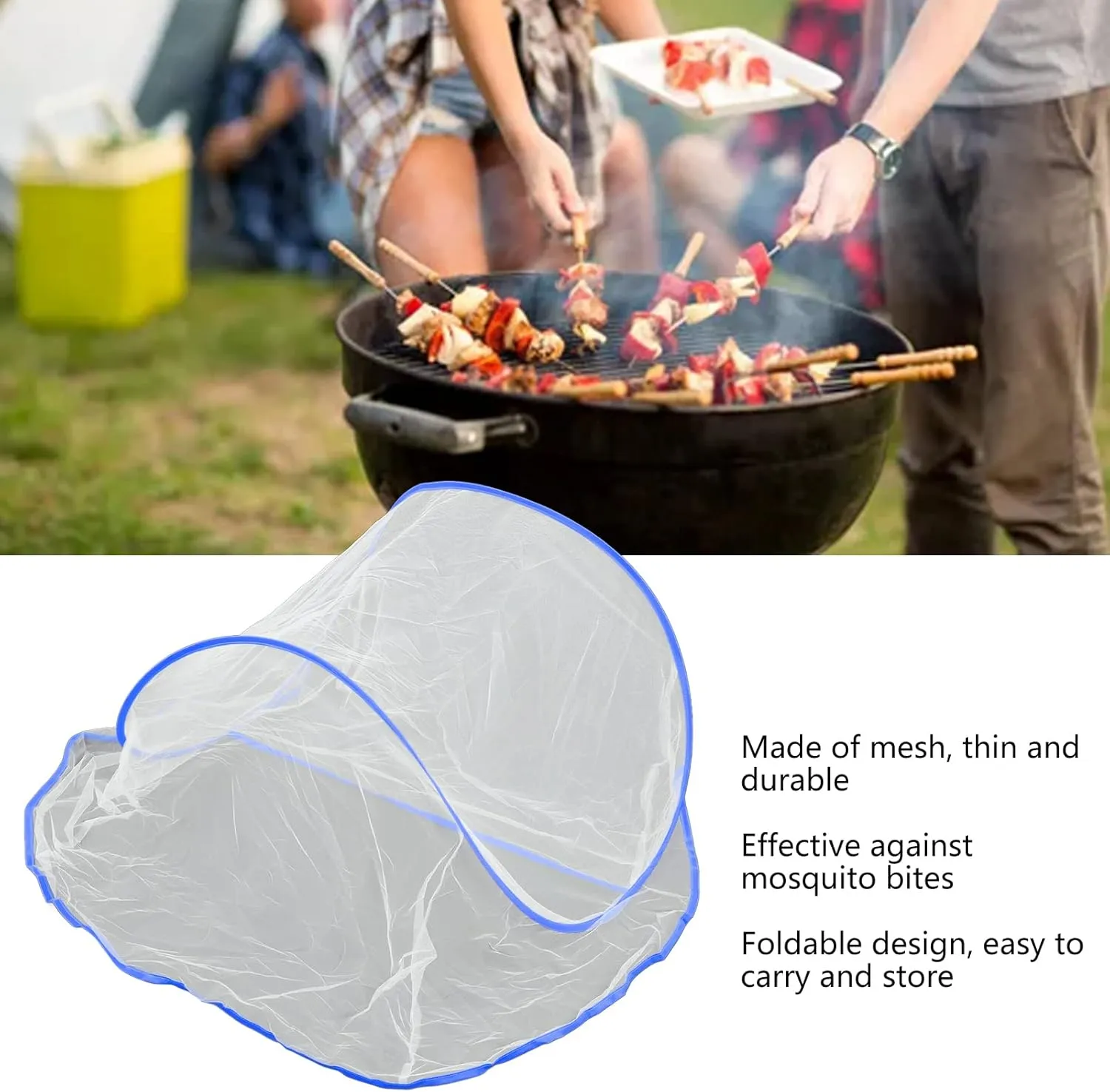 Outdoor Camping Insects Cover, Lightweight Portable Foldable Heads Insects Net Mesh Hat Face Netting for Outdoor Camping Home Parties