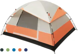 Outdoor Camping Tent 4 Person-Outdoor Double-Layer Tent Lightweight Portable Samily Dome Hiking Picnic Shed