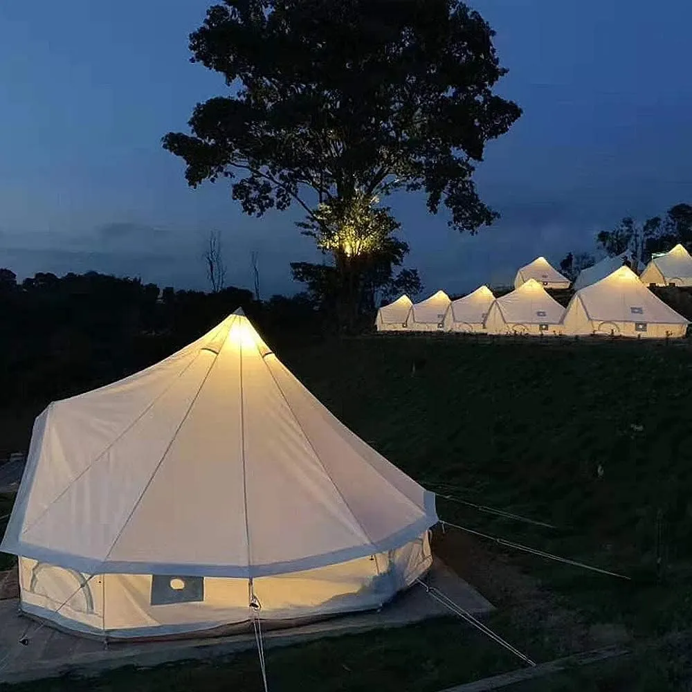 Outdoor Camping Tent Double Layer Oxford Cloth Self-Driving Tour Cabin Tent Easy Set Up Outdoor, Hiking Mountaineering Travel