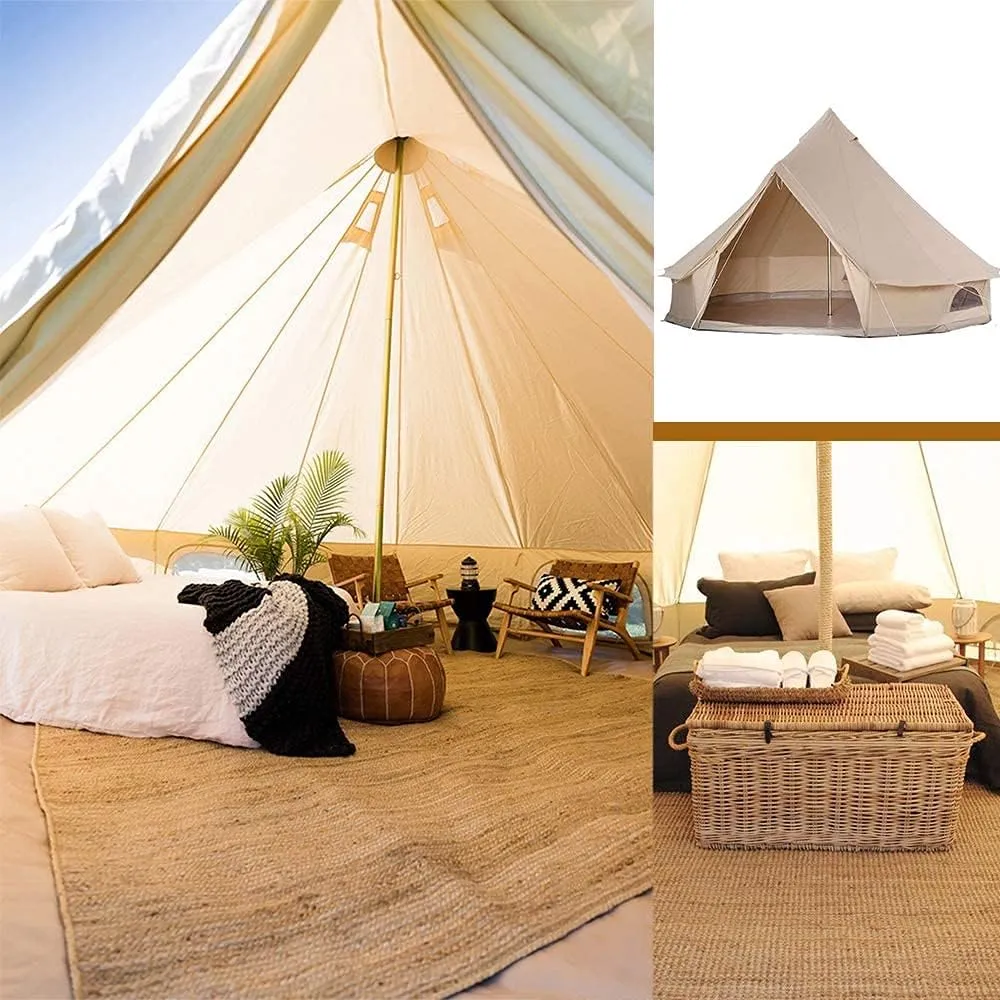Outdoor Camping Tent Double Layer Oxford Cloth Self-Driving Tour Cabin Tent Easy Set Up Outdoor, Hiking Mountaineering Travel