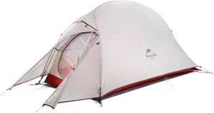 Outdoor Camping Tent,20D Silicone Double-Layer Ultra-Light Portable Aluminum Pole Tent,Thickened Wind Cold Igloo Outdoor Cold and Rain Tent (Grey Single) (Grey Single)