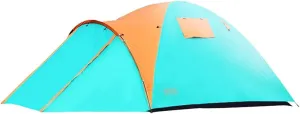 Outdoor Camping Tents, Light Green Double-Layer Spacious Family Tent for 2-4 People, Portable, Water-Resistant