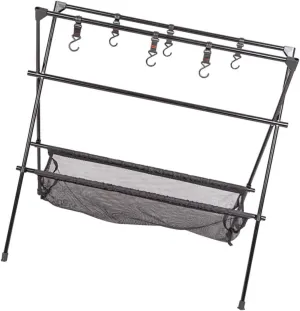 Outdoor Cooking Tripod Aluminum Alloy Camping Rack Picnic Pot Hanger and Grill Storage Stand Foldable and Portable for Cooler Box Camping