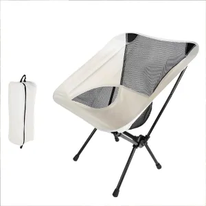 Outdoor Folding Chair Portable Moon Chair Fishing Stool Art Chair Breathable Mesh Backrest Chair Picnic Table and Chair Set