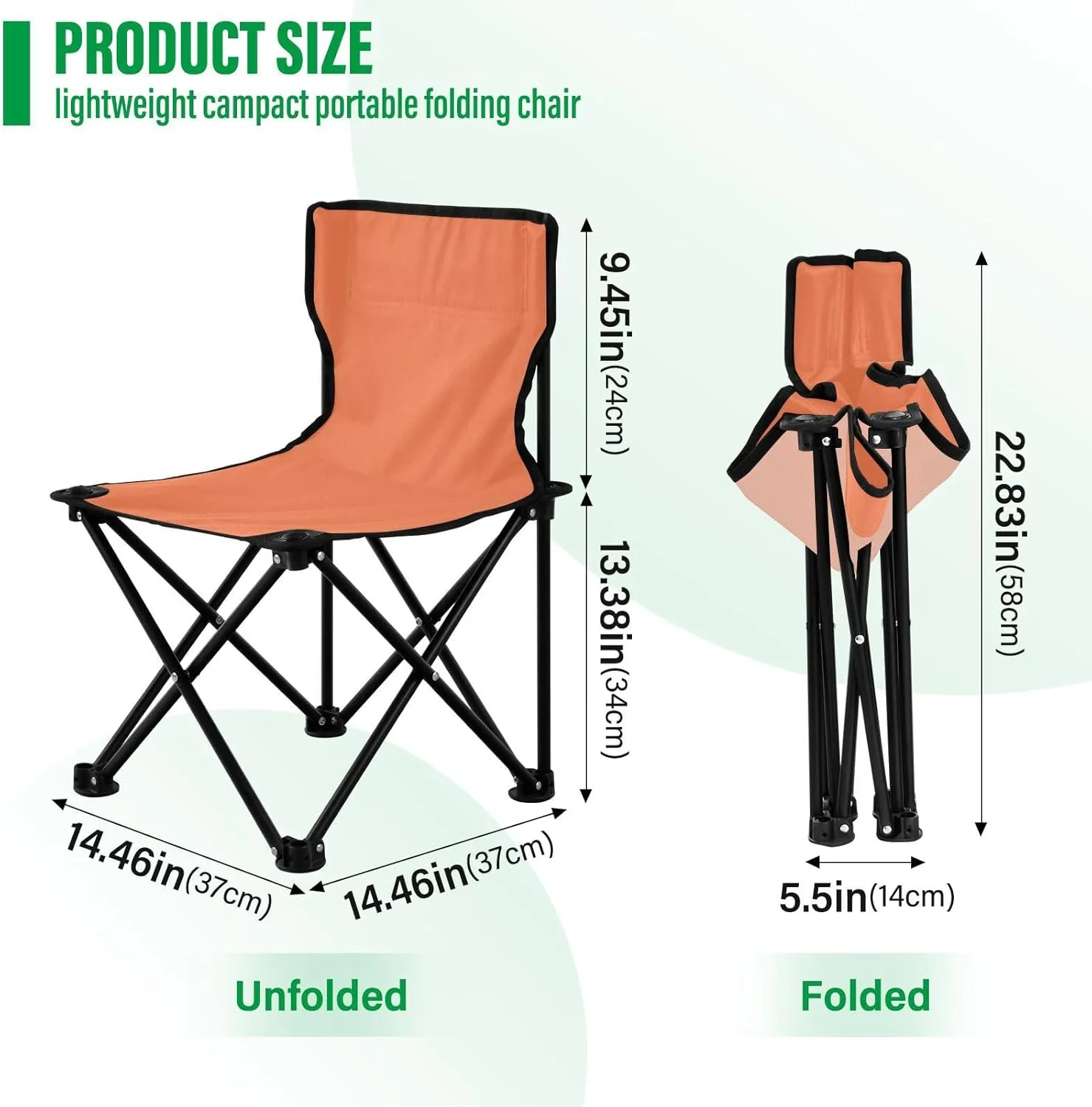 Outdoor Folding Coral Camping Chairs for Adults Portable Camping Chair Lightweight Lawn Chair