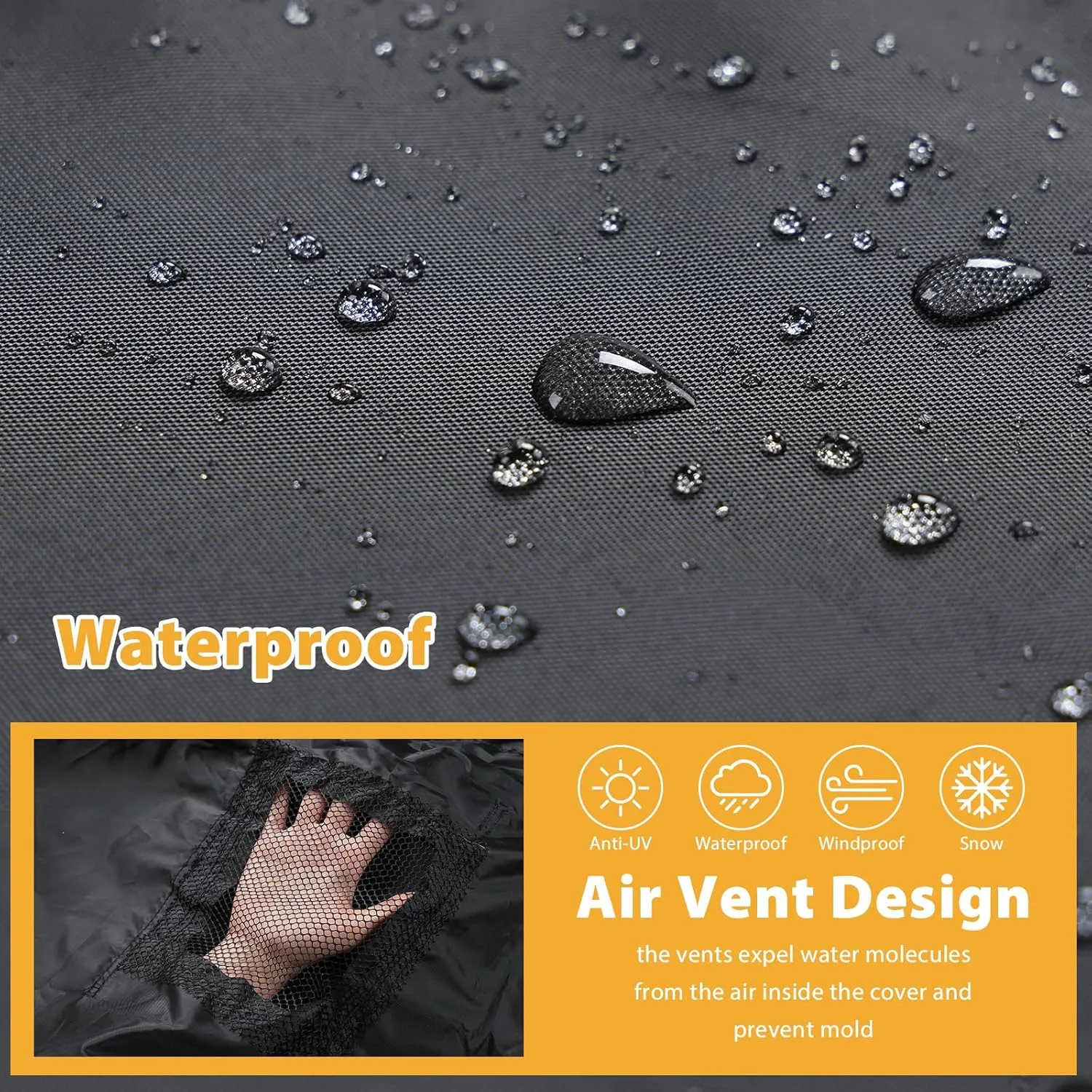 Outdoor Furniture Covers Waterproof, Patio Chair Table Covers for Sectional Couch Set, Tear-Resistant Oxford Tarp Heavy Duty, 128" L x 82" W x 28" H Rectangle Tarps with Windproof Buckles, Storage Bag