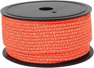 Outdoor Guy Lines Camping Tent Rope 4mm Thickness Tent Accessories Reflective Rope Tent Wind Rope for Activity Canoe Awning Kayak Climbing, Orange