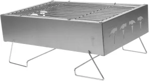 Outdoor Hiking Bbq Portable Stainless Steel Grill Folding Camping Stove Easy-clean Bbq Rack