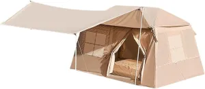 Outdoor Inflatable Ridge Tent Free to Build Double-Layer Camping Overnight
