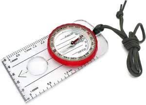 Outdoor Multi-Function Drawing Compass, North Needle with Magnifying Glass, Scale Bar, Luminous Function, Clearer and More Durable，Provide Accurate Direction Assistance, Easy to Carry