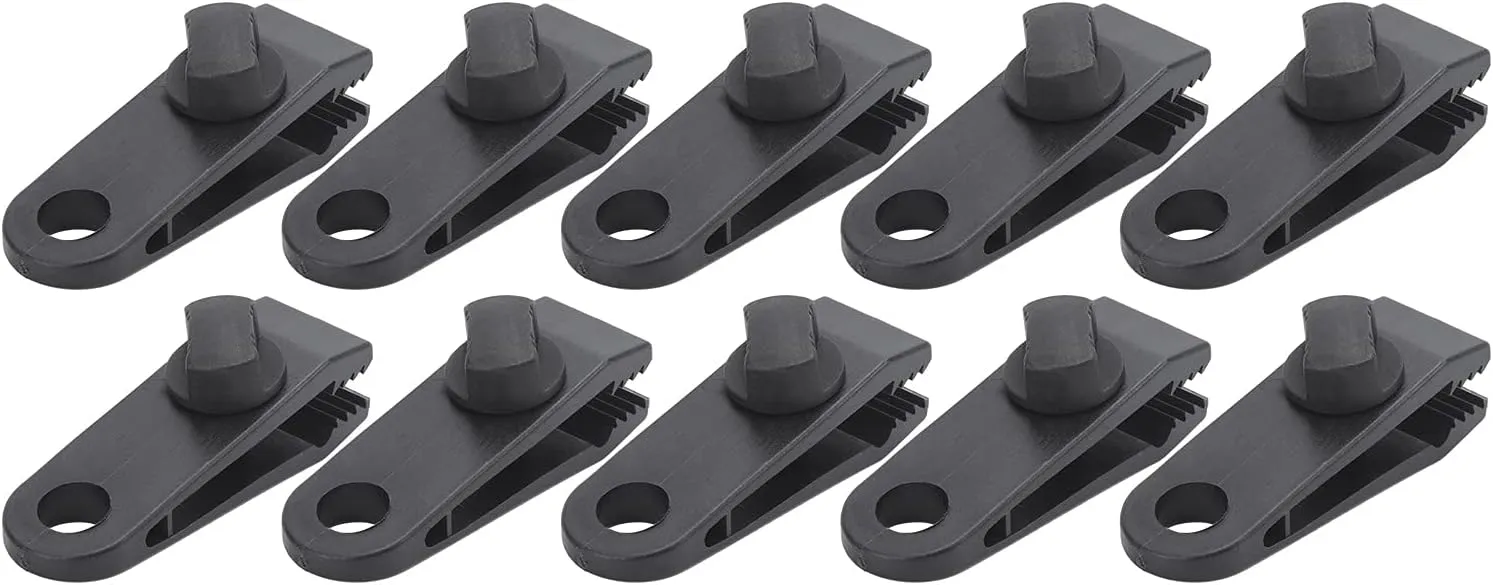 Outdoor Portable ABS Windproof Awning Tarp Tighten Tent Canopy Fixing Clamp Clip Camping Tent Accessory