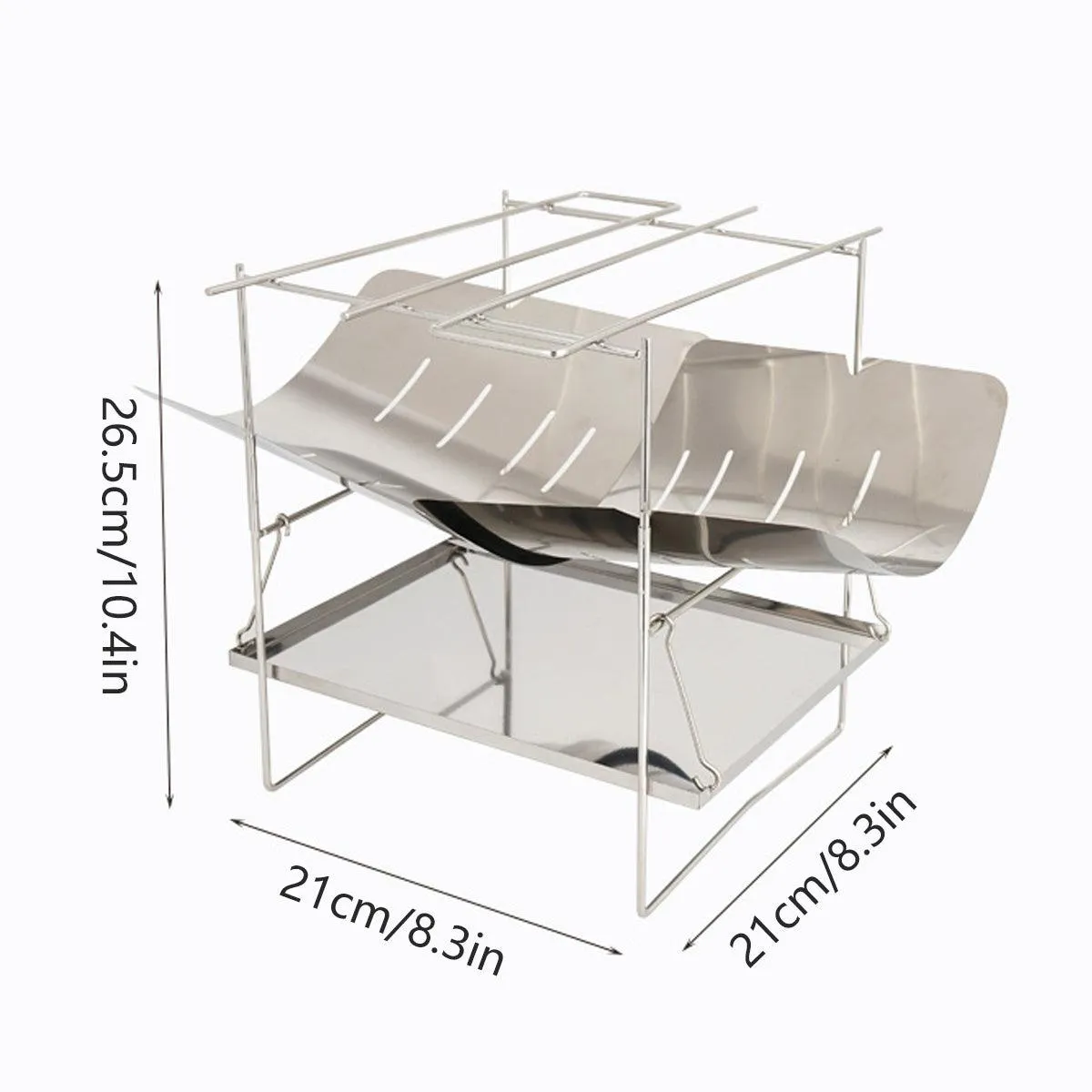 Outdoor Portable Camping Bench Grill Ultra Light Detachable Fire Burning Stove