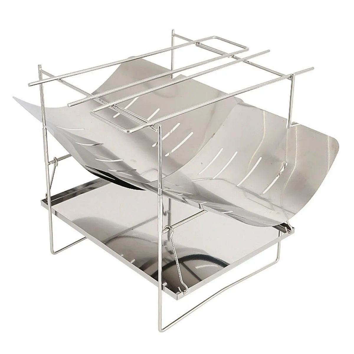 Outdoor Portable Camping Bench Grill Ultra Light Detachable Fire Burning Stove