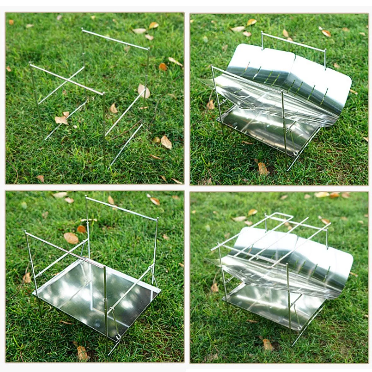 Outdoor Portable Camping Bench Grill Ultra Light Detachable Fire Burning Stove