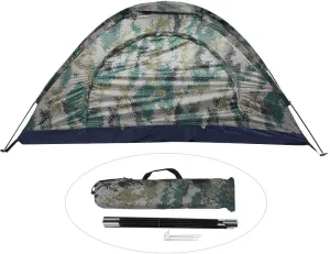 Outdoor Single Person Leisure Windproof Tent, Camouflage Camping Tent Backpacking Tent, Waterproof Nylon Oxford for Outdoor Hiking, Fishing, and Camping