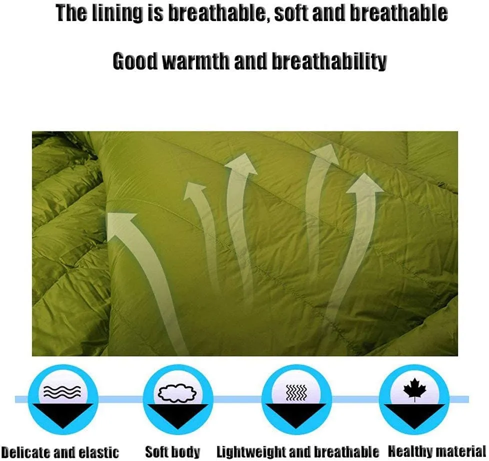 Outdoor Sleeping Bag,Goose Down Sleeping Bags for Adults Camping, Ultra Lightweight Double Sleeping Bag Hiking for Winter,1000G