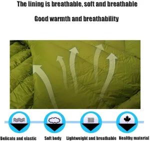 Outdoor Sleeping Bag,Goose Down Sleeping Bags for Adults Camping, Ultra Lightweight Double Sleeping Bag Hiking for Winter,1000G