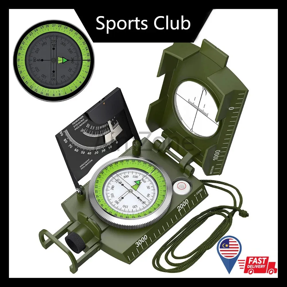 Outdoor Survival Gear Military Compass - Waterproof, Shockproof Digital Compass for Camping, Hiking, Geological Navigation