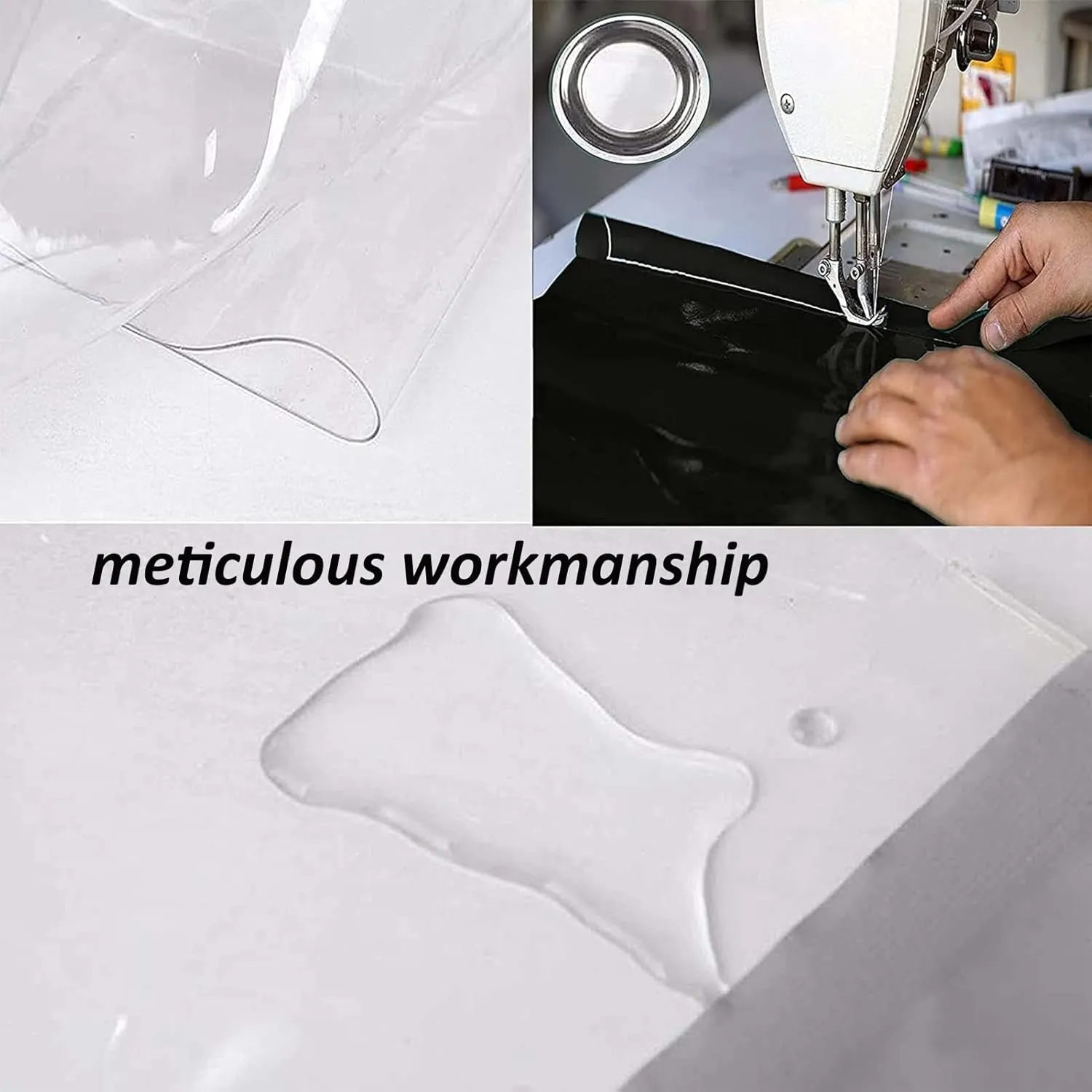 Outdoor Tarpaulin Curtain 0.5mm Transparent Tarpaulin Weatherproof Tear Resistant, Pergola Waterproof Side Panels, Customizable (Color : Clear, Size : 3.28x6.56ft/1x2m)