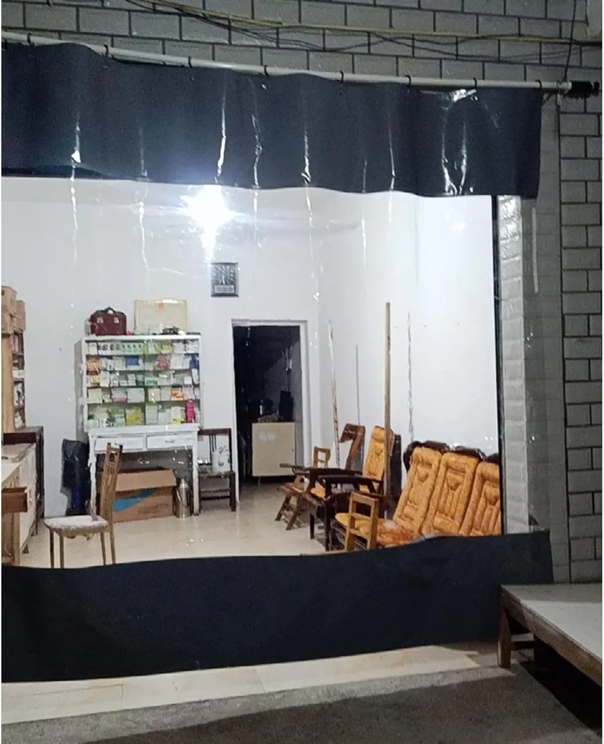 Outdoor Tarpaulin Curtains with Grommets, Heavy Duty Tarpaulin Waterproof Thick PVC Tarpaulin Sheet, 0.5mm Heavy Duty, Customizable (Color : Clear, Size : 3.28x2.62ft/1x0.8m)