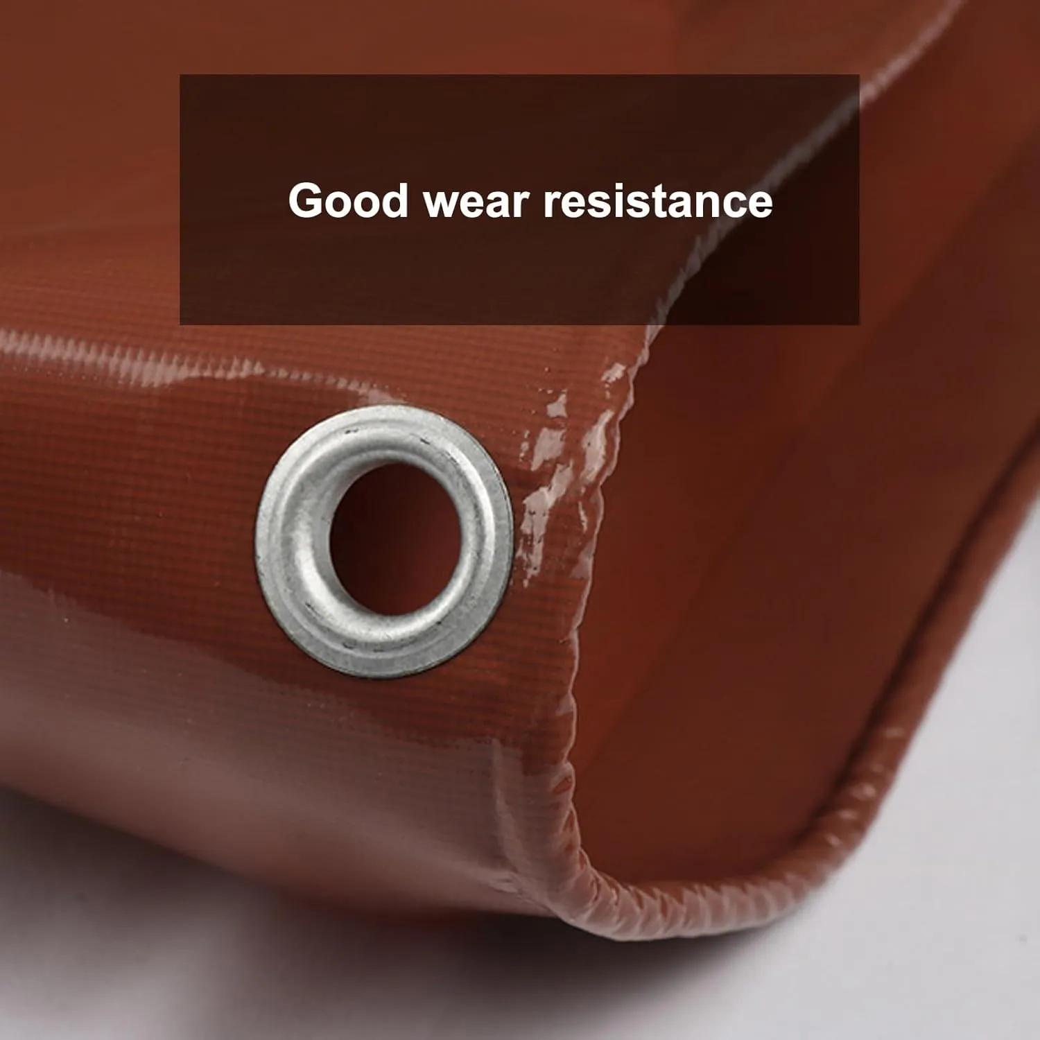 Outdoor Tarps Heavy Duty Waterproof, 18 Mil Tarpaulin Shade with Grommets, High Density Weaving, Poly Tarp, for Car Boat Camping Woodpile, Brown