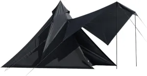 Outdoor Tent Black Camping Double -Layer Tent Large Space Coat Silver